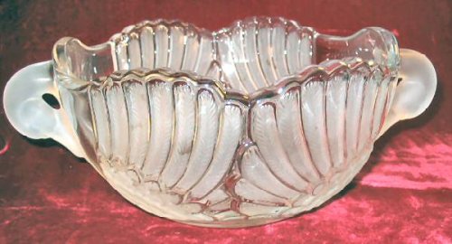 Mikasa Walther Crystal Bowl Swan Press Art Glass Deco