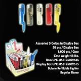 Electronic Child Resistant Lighter w/ Pen - Assorted Colors - (50 Count Display)