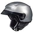 HJC Metallic Men's FS-2 Harley Touring Motorcycle Helmet w/ Free B&F Heart Sticker Bundle - Silver