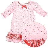 Discounts holiday family sleepwear-Laura Dare Holiday Stripe Polka Dot Nightgown for Infants and Toddler Girls 24 Months