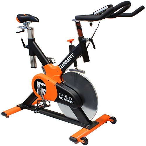 MiraFit Cardio Pro Trainer Exercise Bike - Black/Orange