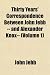 Thirty Years' Correspondence Between John Jebb -- and Alexander Knox-- (Volume 1)