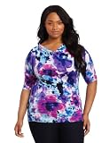 Jones New York Womens Plus-Size Cowl Neck Top