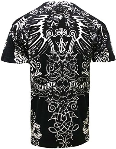 Ekus Men's Konflic Eagle Wide Spread Muscle Tee S Black