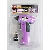 ( お徳用 2個セット) TRAD 乾電池式ミニドライバー 【コードレスタイプ】 軽量 TDB-098V バイオレット 〔DIY用品 大工道具〕