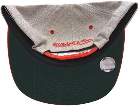 Atlanta Hawks Mitchell Ness Bar Script Snapback Cap Hat Wool Red