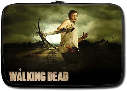 customartsdiy Walking Dead Printed Twin Sides 13" Custom Sleeve for Macbook Pro(Dark Green)