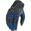 Icon Tarmac 3 Men's Leather Street Motorcycle Gloves - Blue