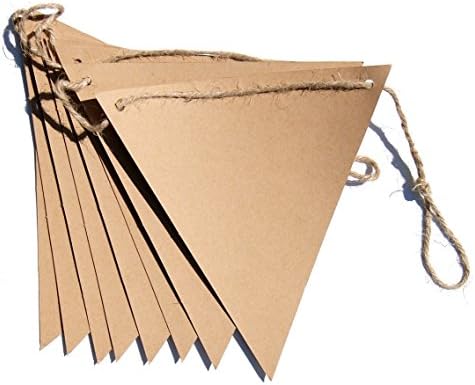 Personalize Design Your Own Brown Cardboard Pennant Banner Kit (6.3 ft. long)