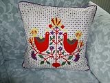 Review Fields of Blue  / Love Birds Embroidered Cushion and Pad