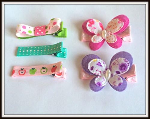Butterfly Polka Dot Hair Clip Gift Set for Little Girls & Teens
