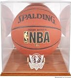 Dallas Mavericks Team Logo Basketball Display Case |Details: Oak Base, Mirror Back