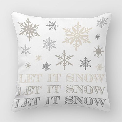 LINKWELL Mascow Modern Throw Pillows Snowflakes Sofa Throw Pillows 18 X 18 Inches