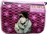Justin Bieber All Pink Messenger Bag Backpack - Checker Flower