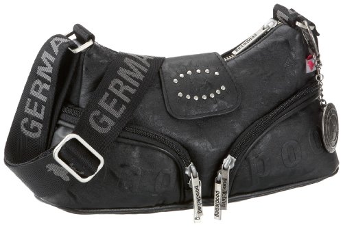 Poodlebags GERMAN COUTURE Saturday Black 1208F, Damen Umh&auml;ngetasche, schwarz, (Black), 29x Preisvergleich