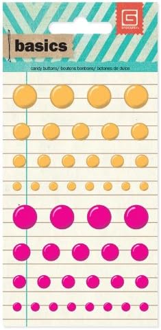 BasicGrey Basic Collection Candy Buttons, Orange and Pink