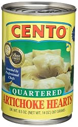 Cento Quartered Artichoke Hearts in Brine, 14-Ounce Cans (Pack of 12)