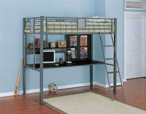 Monster Bedroom Twin Study Bunk Bed