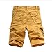 YX Men's Cotton Loose Fit Multi Pocket Cargo Shorts