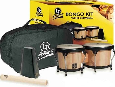 Latin Percussion Aspire Bongo Kit, Natural