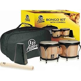 Latin Percussion Aspire Bongo Kit, Natural
