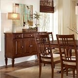 Wynwood Randolph Park Stone Top Sideboard in Smoky Cherry