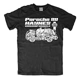 Porsche 911 BLACK - Haynes Officially Licensed T shirt - S-XXL