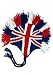 Adult Mohawk Beanie Pilot Hat ~ Acrylic Knit ~ UK Flag