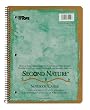 TOPS Second Nature Notebook, 8.5 x 11 Inch, Quadrille Ruled, Recycled, 80 Sheets, Assorted Colors (74112)