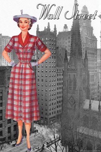 Art Poster, Wall Street Dress 1950 - 18.75 x 27.5