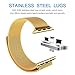 Apple Watch Band,Teslasz® 38mm Mesh Replacement Strap Stainless Steel Milanese Loop Strap Magnetic Buckle Wrist Band for Apple iWatch All Models (Gold 38 MM)