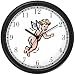Angel In Flight No.4 - Cherub, Angel or Cupid Theme Wall Clock by WatchBuddy Timepieces (Black Frame)