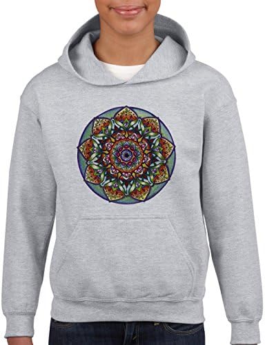 Oriental floral ornament circle mandala spiritual yoga hoodie