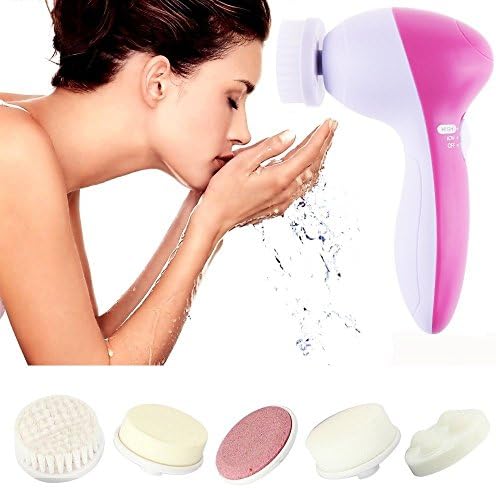 Portable Facial Skin Care Electric Massager Scrubber 5 in 1