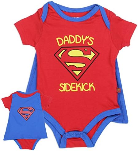 Superman Newborn Daddy's Sidekick Creeper with Cape, 6-9 Months