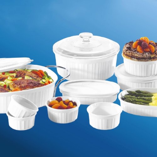 CorningWare French White 17Piece Bake and Serve Set !!! Look Check