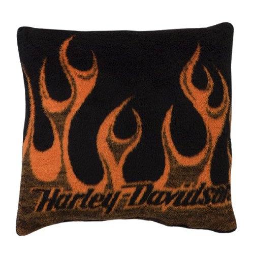 Harley Davidson Flames Toss Pillow