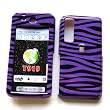 Samsung Behold T919 T-919 Snap-on Protector Hard Case Image Cover "Black & Purple Zebra" Design