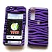 Samsung Behold T919 T-919 Snap-on Protector Hard Case Image Cover "Black & Purple Zebra" Design