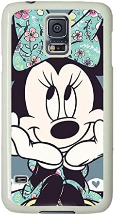 S5 Case, Galaxy S5 CasesPersonalized Hard PC White Case Protective Phone Cover for Samsung Galaxy S5 - Adorable Minnie With Green Dress