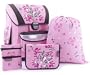 Herlitz Florentine Schulranzen Set (Ranzen + Sportbeutel + gef�lltes M�ppchen + Stifte Etui) - Rosa Pink Butterfly
