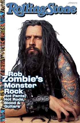 Rob Zombie (Rolling Stone Cover) Gold Wood-Mounted Music Poster Print - 24' X 36'