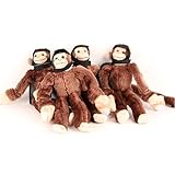 BFFs 4EVR Officially Licensed Helmeted Super Fly Monkey 4-Pack - Black