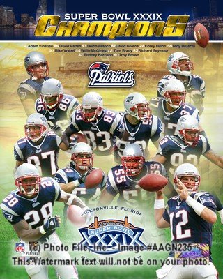 Buy New England Patriots SB 39 Champions 8x10 Collage by Photofile