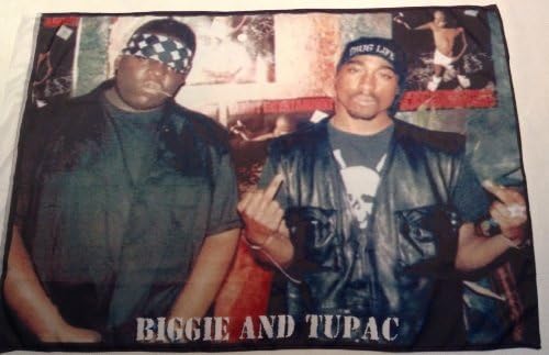 classic "2PAC" & "BIGGIE SMALLS"Rare BEFORE THEY HYPE THIS IS REAL HIPHOP RIGHT HERE 24"x36" fabric Banner limited edition
