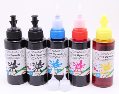 Ink Dynasty 500ML UV Resistant Dye Ink Refill Kit for Refillable cartridge Canon PGI-220 CLI-221 220 221 XL CIS CISS - Black, Cyan, Magenta,
