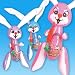 48 Inch Inflatable Rabbit (Various Colors) [approx 4 feet !]