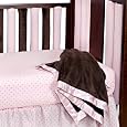 Go Mama Go Designs Oversized Chocolate Minky with Pink Satin Trim Toddler Blanket, Chocolate/Pink