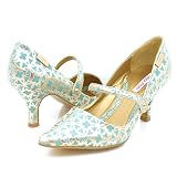 Sugar Princess Grace Cane Pumps Turquoise