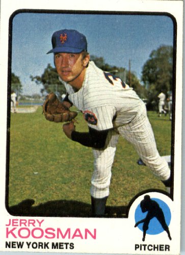 1973 Topps # 184 Jerry Koosman New York Mets Baseball Card - In a protective screwdown case!
